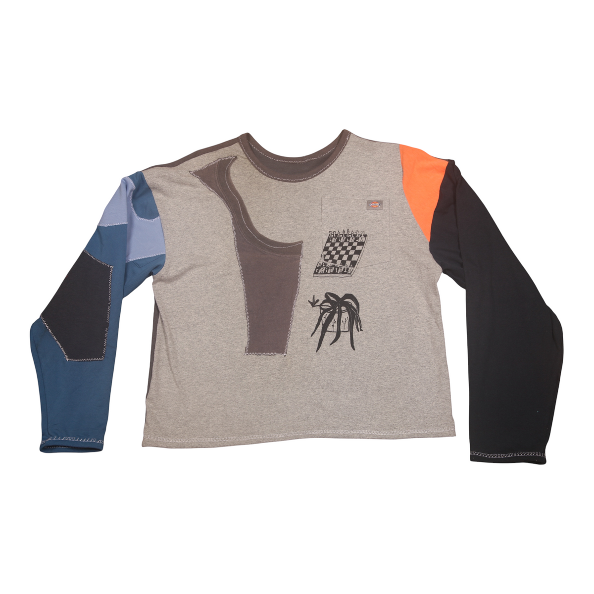 Long Sleeve Screenprint Reworked T-Shirt (M)