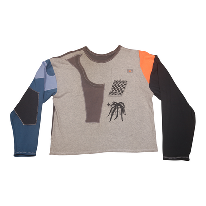 Long Sleeve Screenprint Reworked T-Shirt (M)