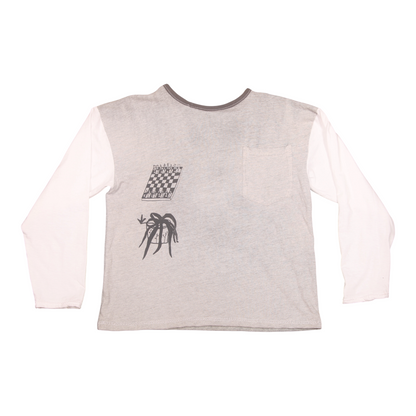Long Sleeve Screenprint Reworked T-Shirt (S)