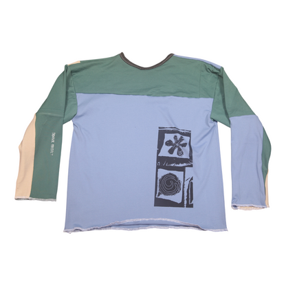 Long Sleeve Screenprint Reworked T-Shirt (S)