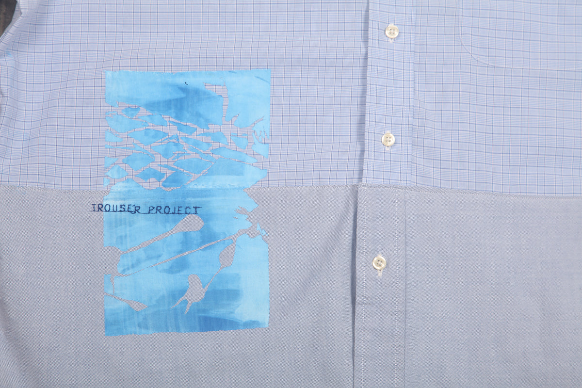 Reworked Patchwork Screenprint Shirt (XL)