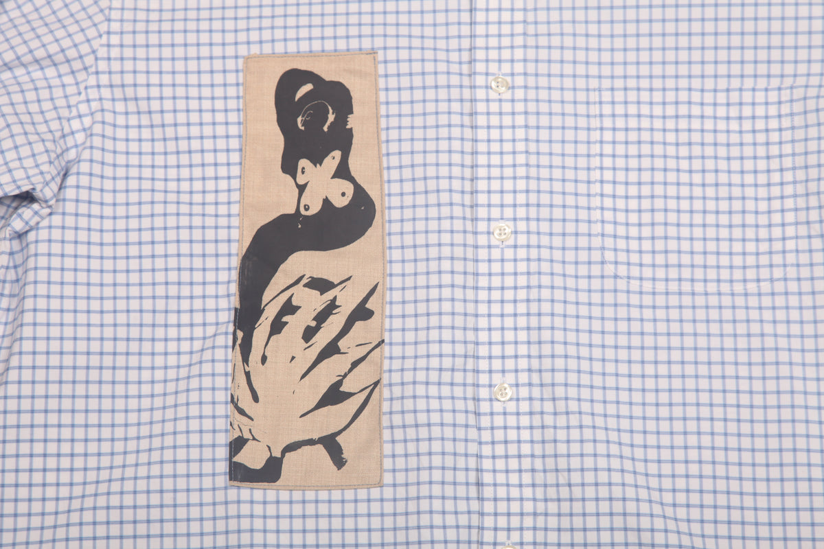 Reworked Patchwork Screenprint Shirt (XL)