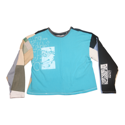 Long Sleeve Screenprint Reworked T-Shirt (L)