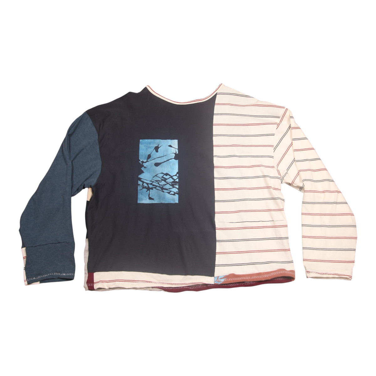 Long Sleeve Screenprint Reworked T-Shirt (XL)