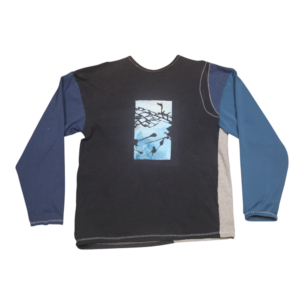 Long Sleeve Screenprint Reworked T-Shirt (M)
