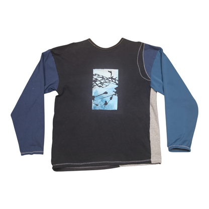 Long Sleeve Screenprint Reworked T-Shirt (M)