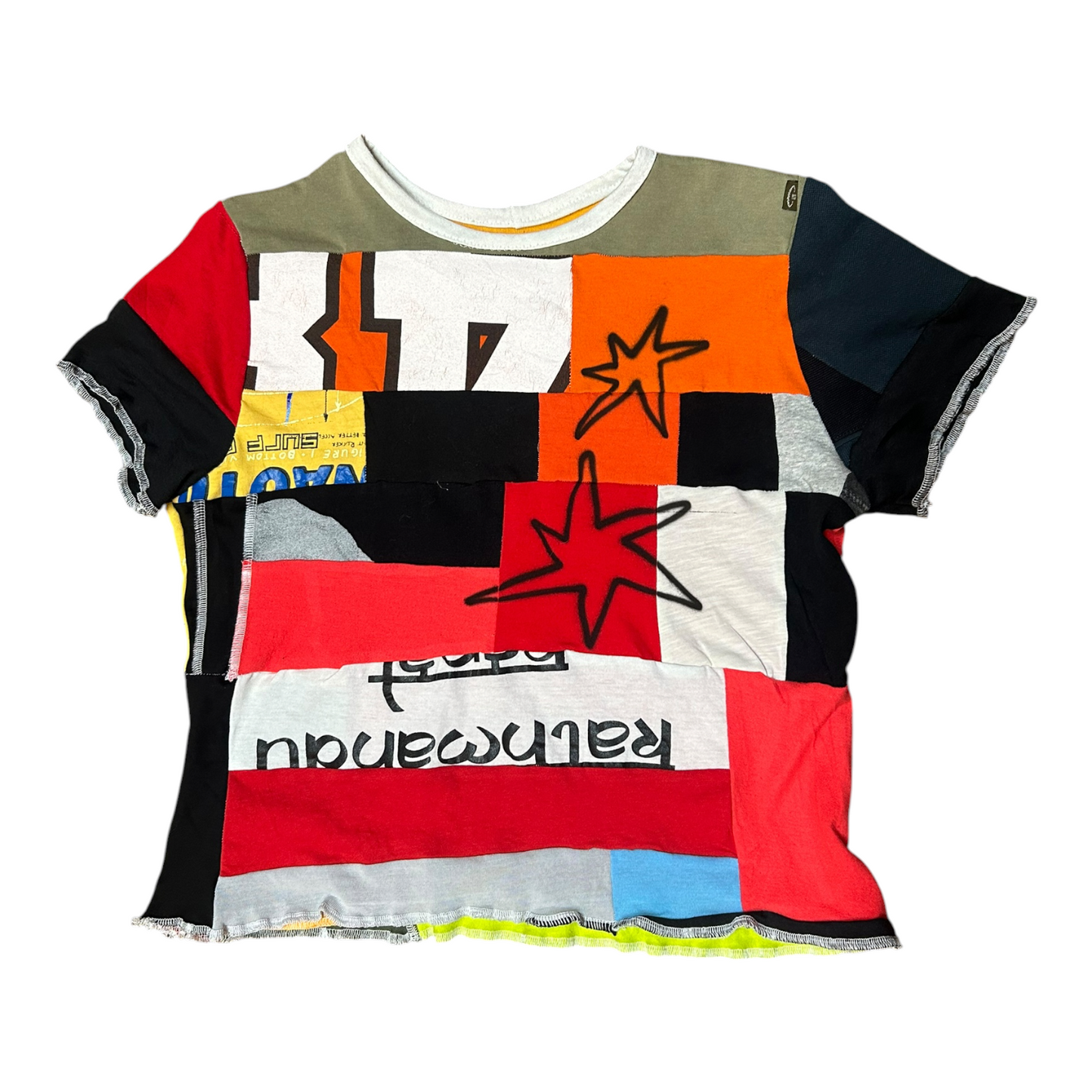 Short Sleeve Crop Screenprint Tee (UK12/14)