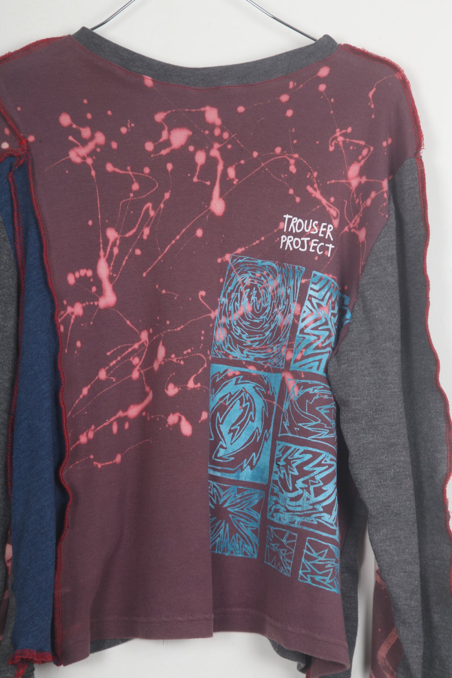 Long Sleeve Patchwork Funky Top
