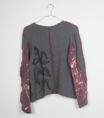 Long Sleeve Patchwork Funky Top