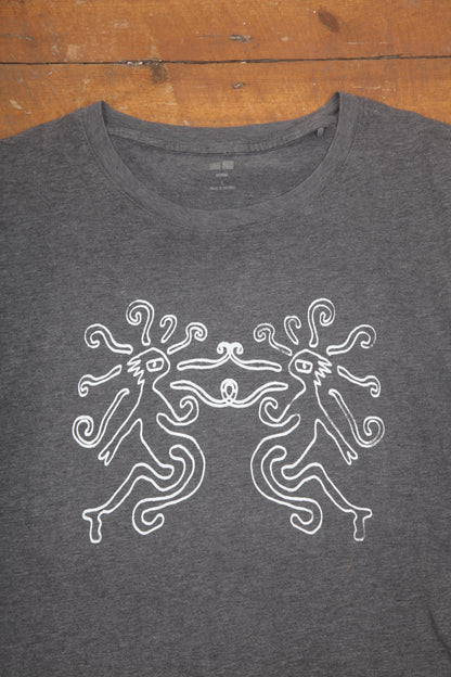 Screenprint Grey Short Sleeve T-Shirt (L)