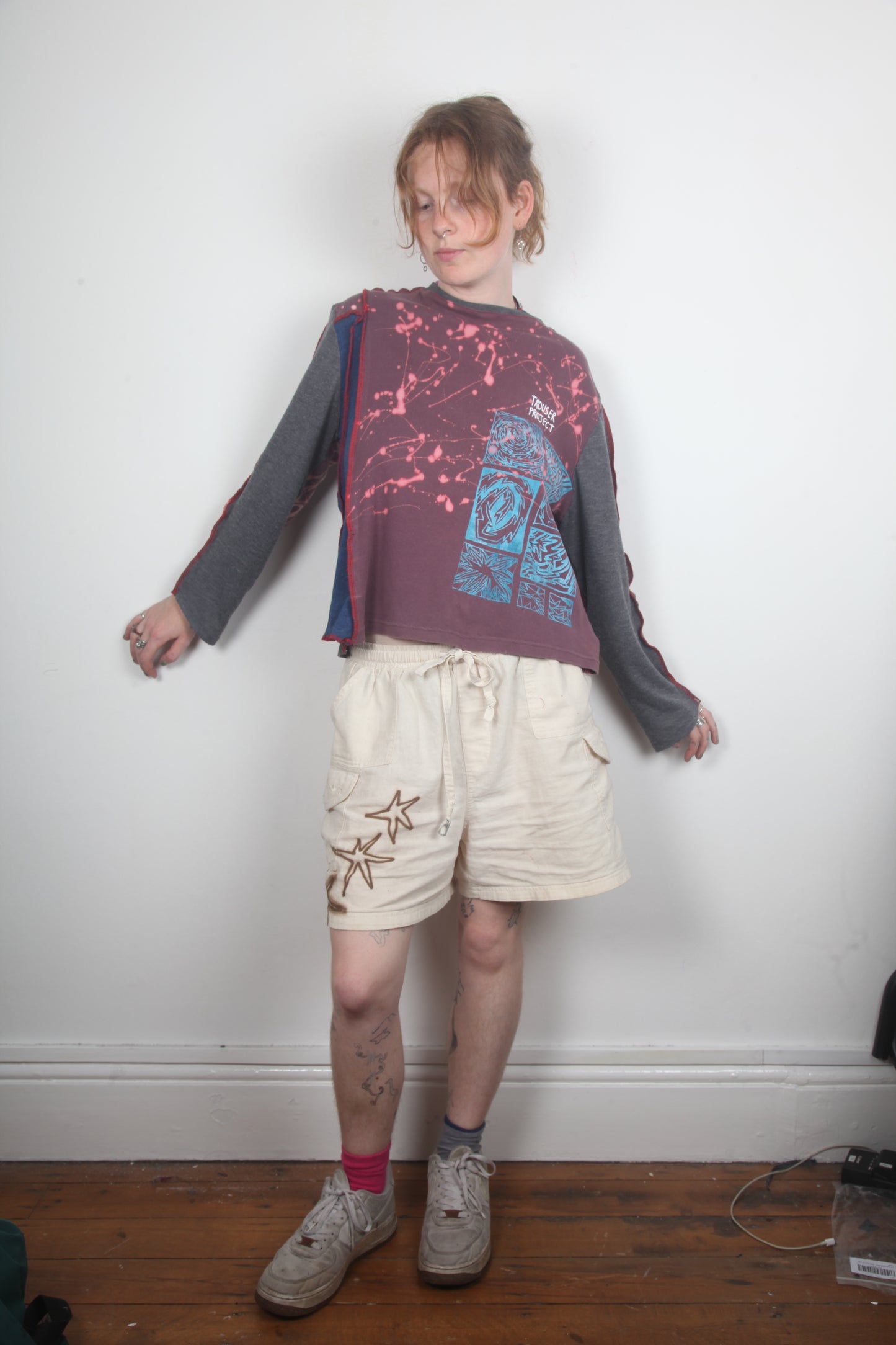 Long Sleeve Patchwork Funky Top