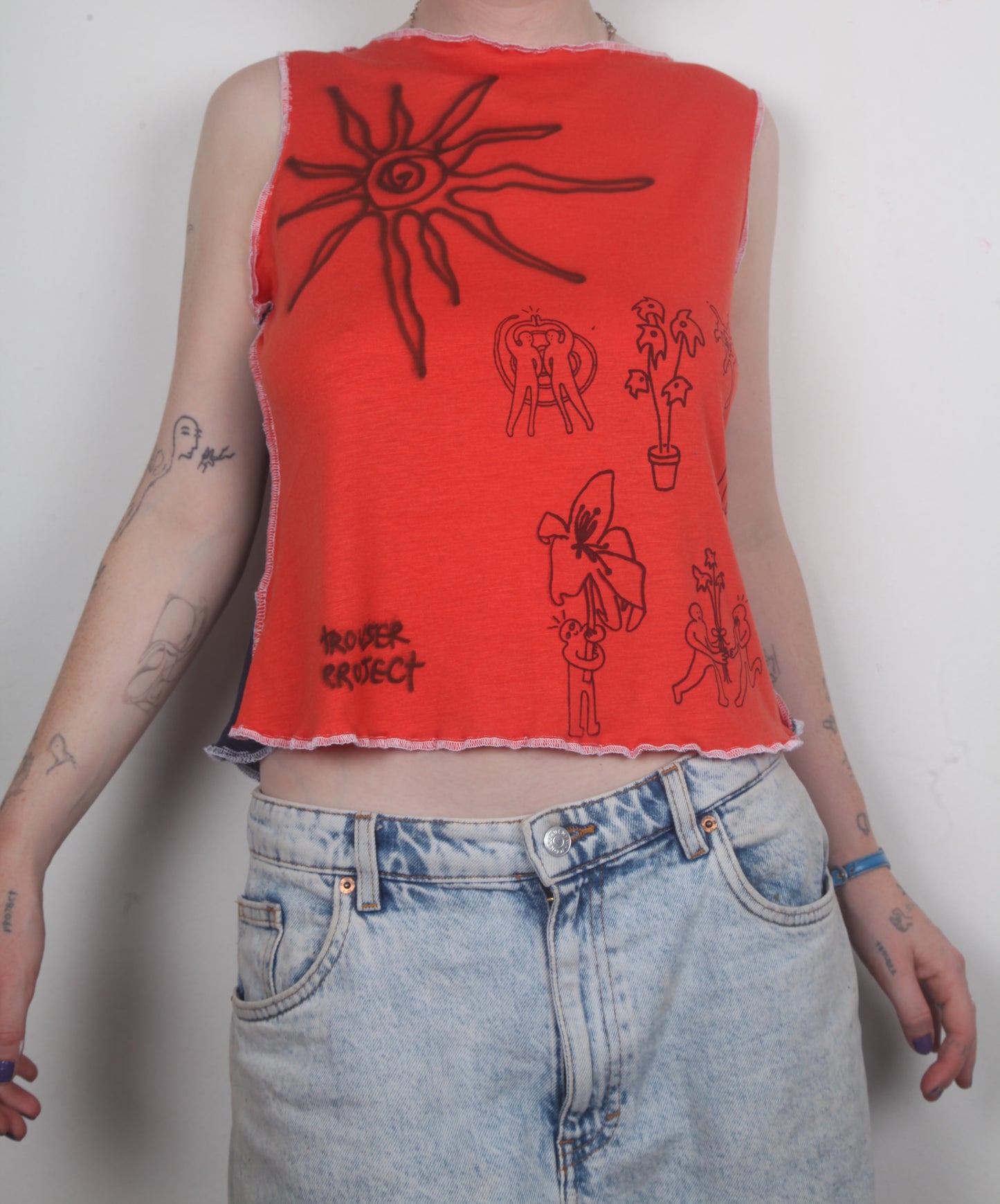 Funky Reversible Summer Vest Top (L)