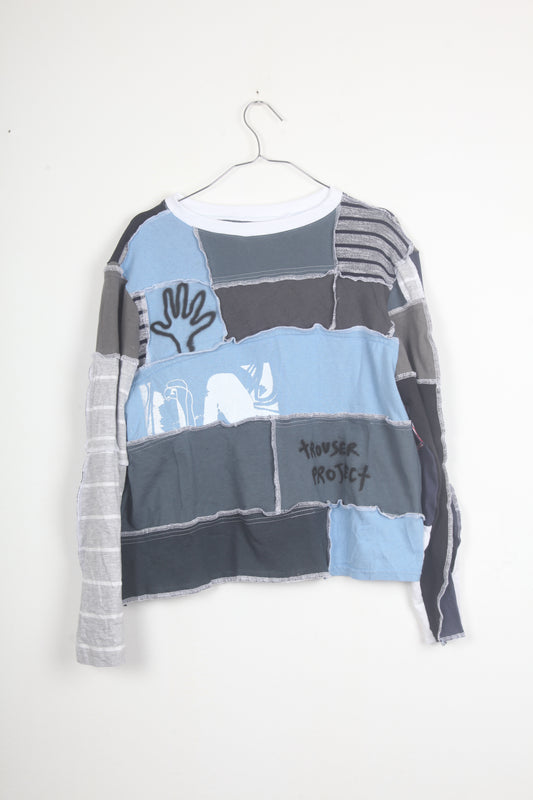 Long Sleeve Patchwork Funky Top (L)