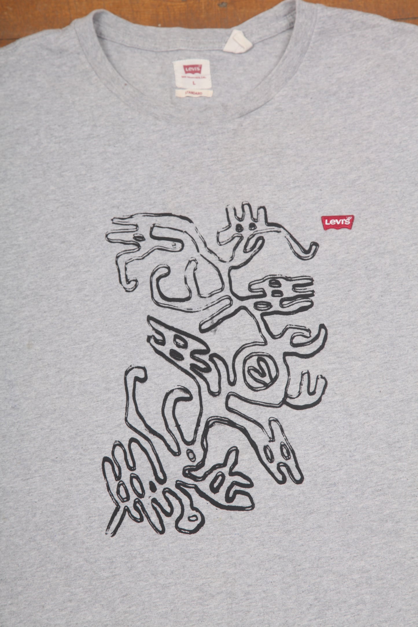 Sustainable Upcycled Graphic Screenprint T-Shirt (L)