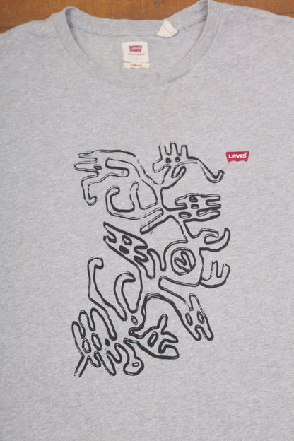 Sustainable Upcycled Graphic Screenprint T-Shirt (L)
