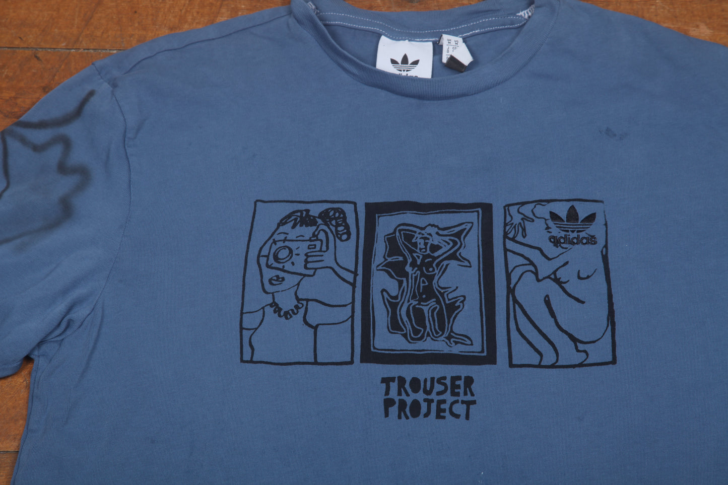 Upcycled Adidas Graphic Screenprint Long Sleeve T-Shirt (L)