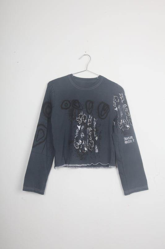 Reworked 1of1 Long Sleeve Figure Hugging Tee (S)
