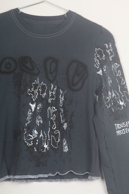 Reworked 1of1 Long Sleeve Figure Hugging Tee (S)