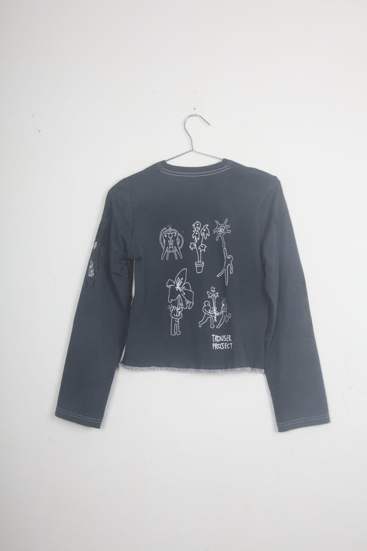 Reworked 1of1 Long Sleeve Figure Hugging Tee (S)