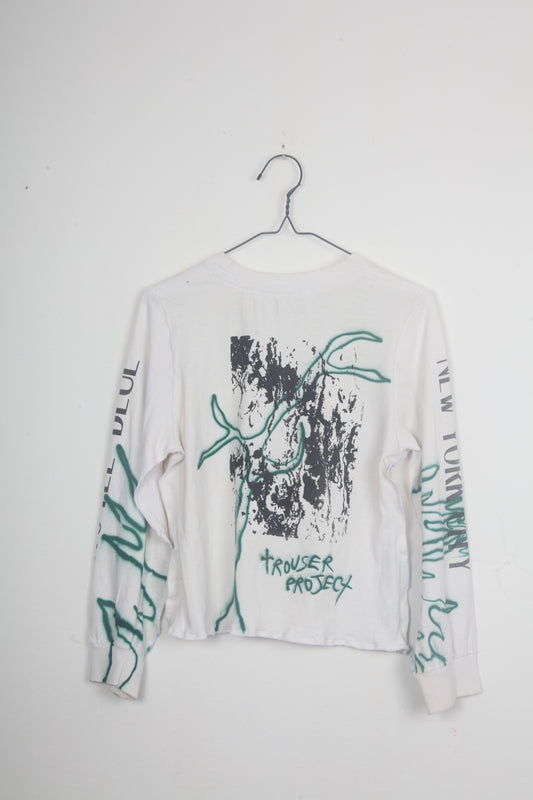 Reworked 1of1 Long Sleeve Figure Hugging Tee (M)