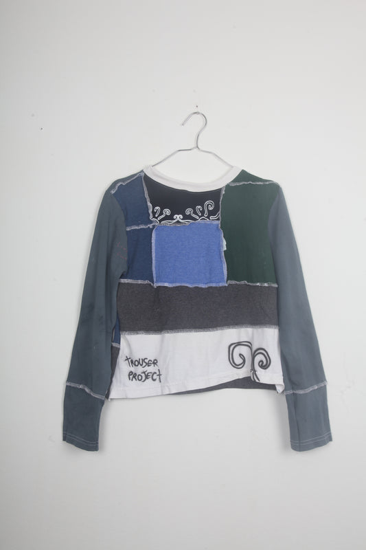 Reworked 1of1 Long Sleeve Figure Hugging Tee (M)
