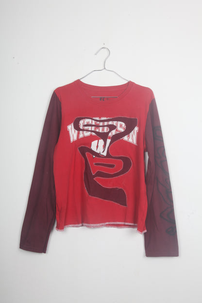 Reworked 1of1 Long Sleeve Figure Hugging Tee (XL)