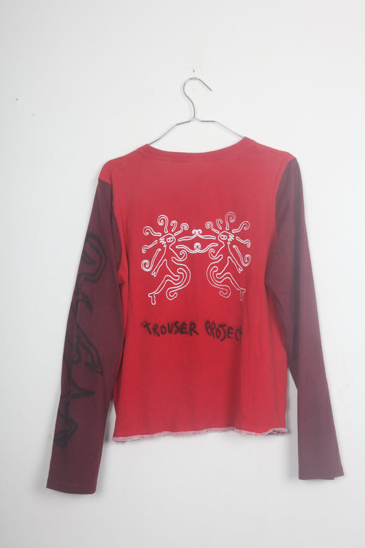 Reworked 1of1 Long Sleeve Figure Hugging Tee (XL)