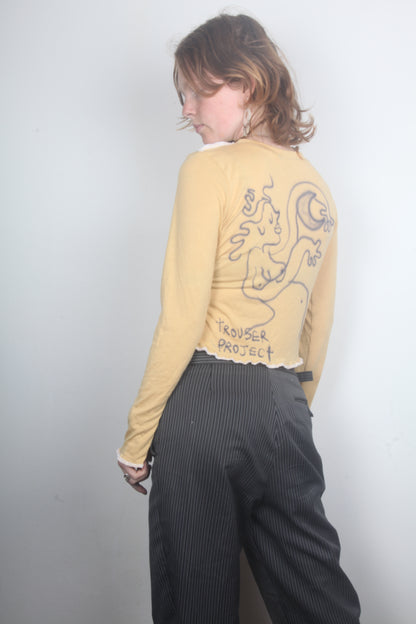 Reworked 1of1 Long Sleeve Figure Hugging Tee (S)
