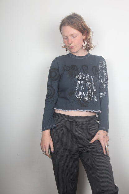 Reworked 1of1 Long Sleeve Figure Hugging Tee (S)