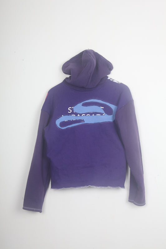 Patchwork Funky Purple Hoodie (M)