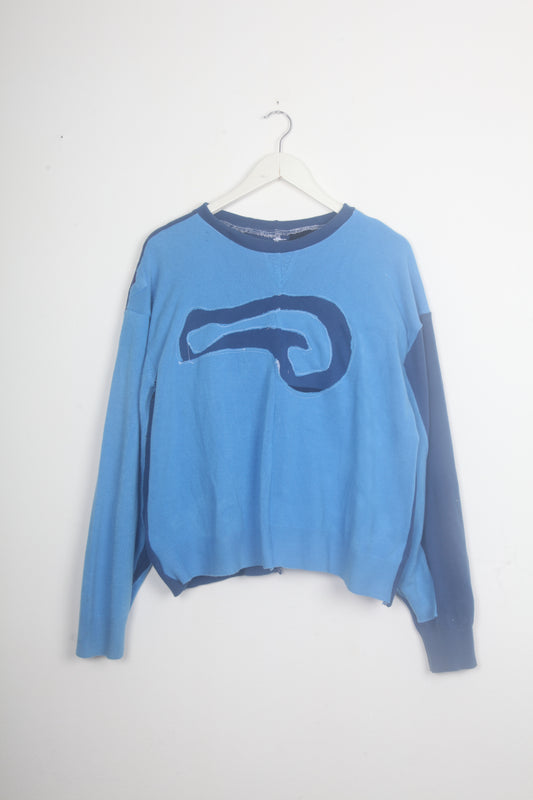 Knit Blue Funky Jumper (L)