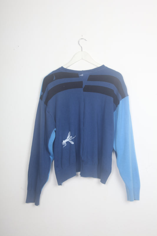 Knit Blue Funky Jumper (L)