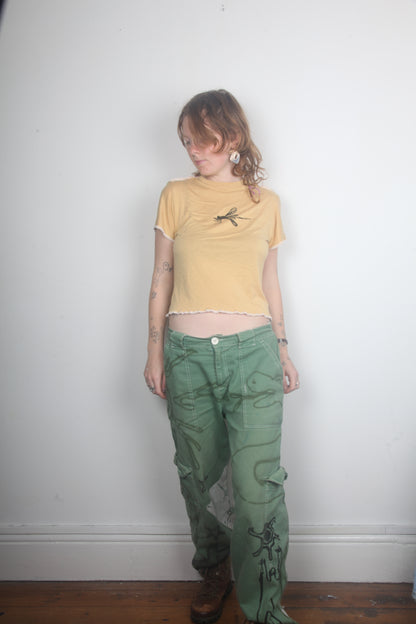 Cut & Sew Screen-print Baby Tee (L)