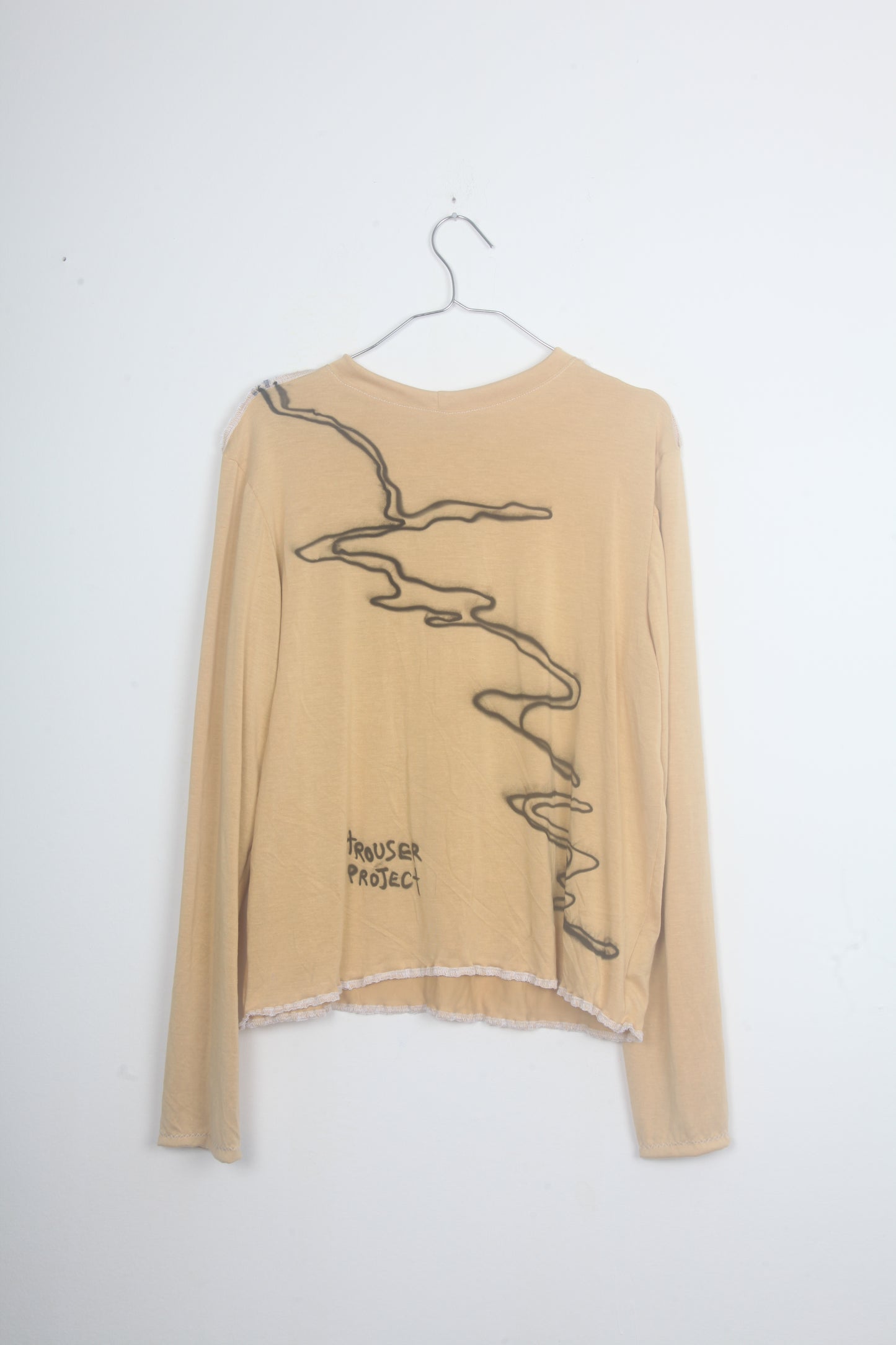 Cut & Sew Long Sleeve Top Graphic Prints (UK16)