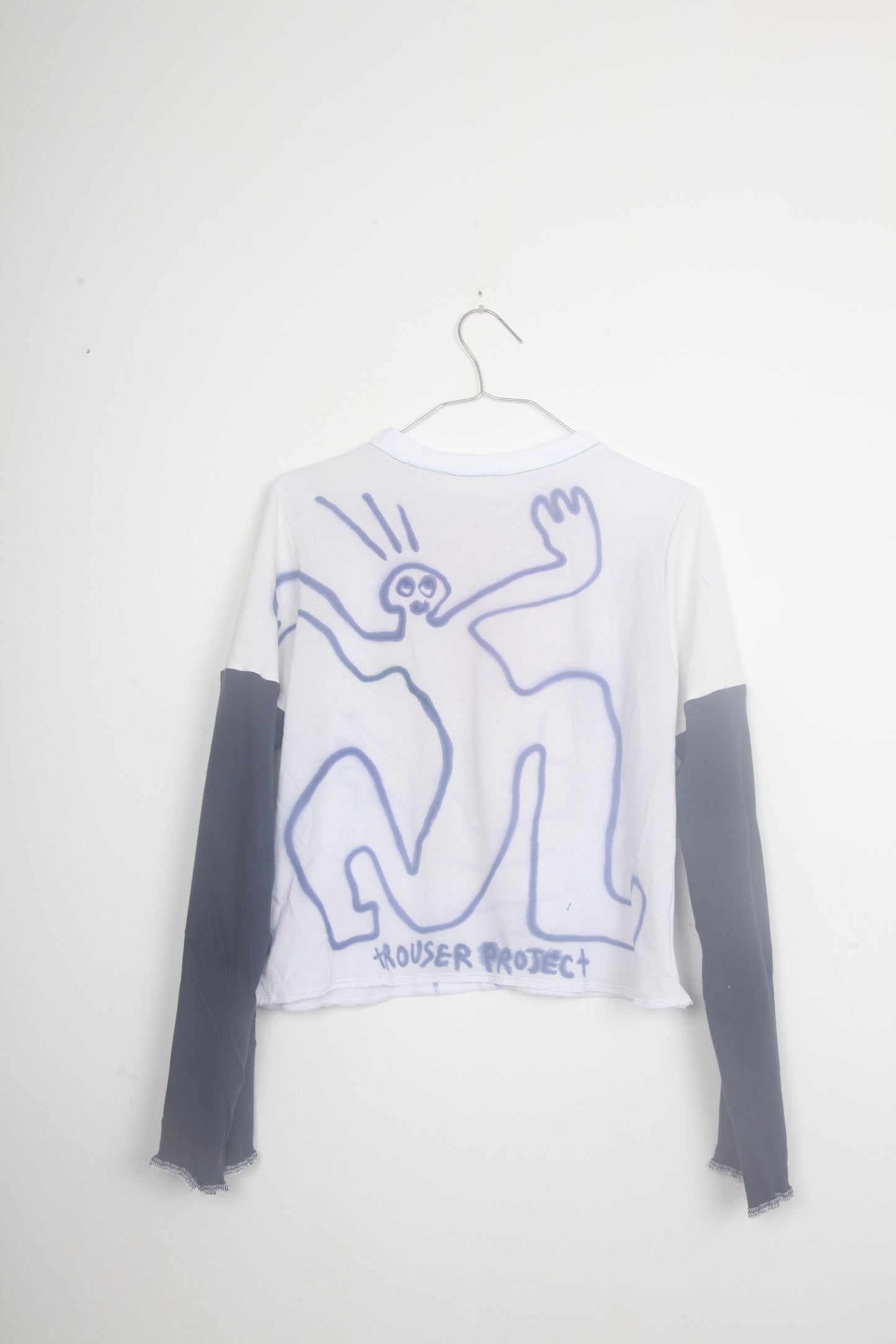 Cut & Sew Long Sleeve Top Graphic Prints (UK12)