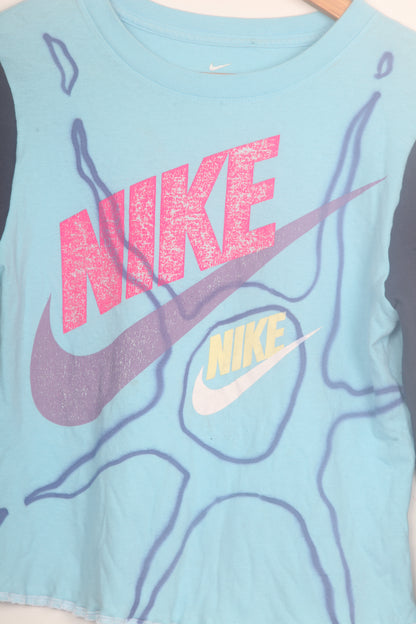 Cut & Sew Long Sleeve Top Graphic Prints (UK10)