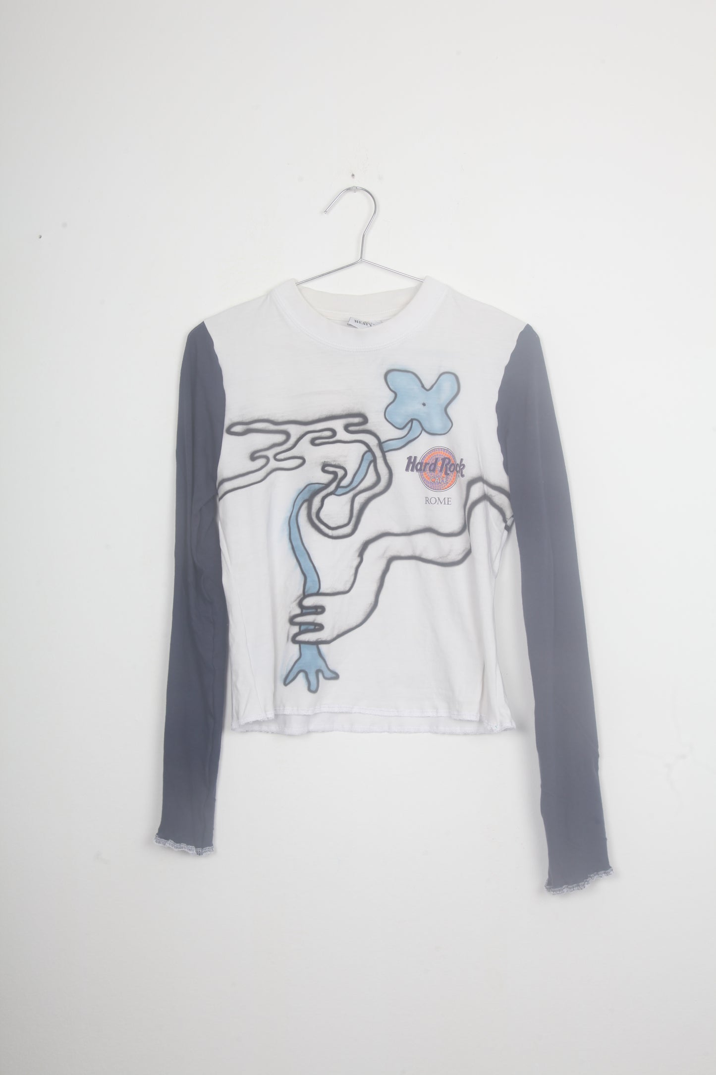 Cut & Sew Long Sleeve Top Graphic Prints (UK8)
