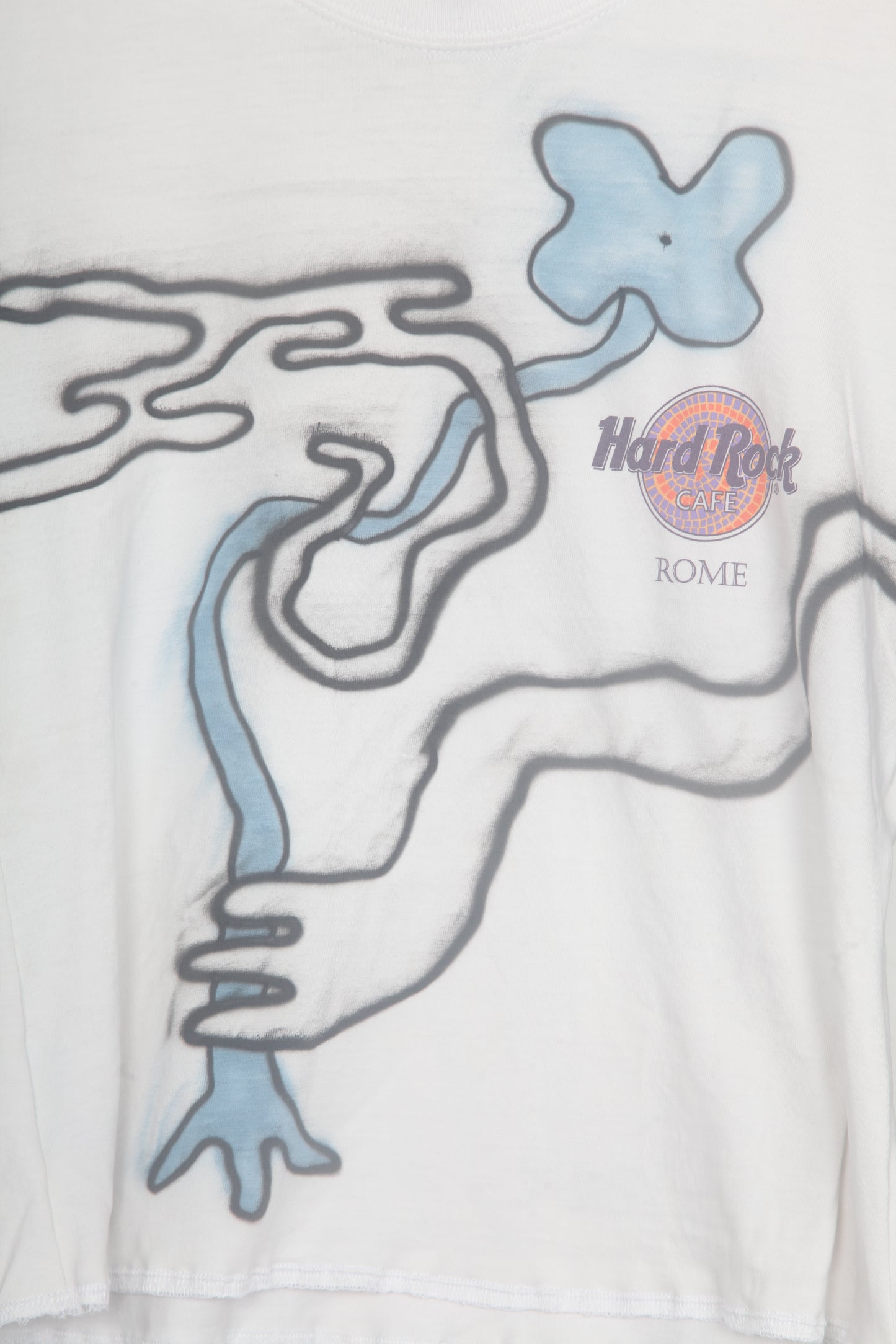 Cut & Sew Long Sleeve Top Graphic Prints (UK8)