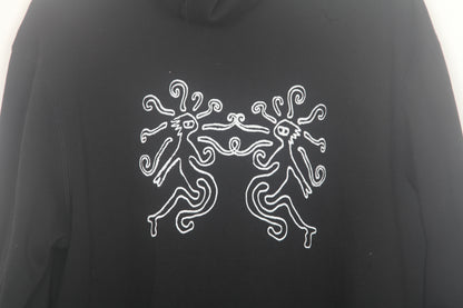 Reworked Pre Loved Black Zip Up Hoodie (L)