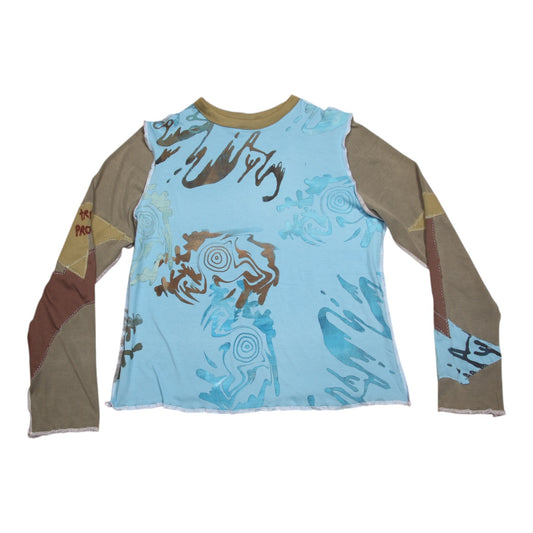 Long Sleeve Screenprint Fitted Tee (UK12/14)