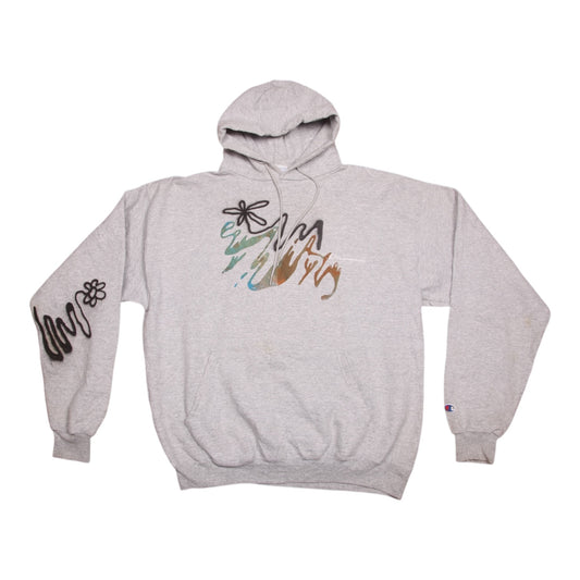 Vintage Upcycled Screenprint Hoodie (L)