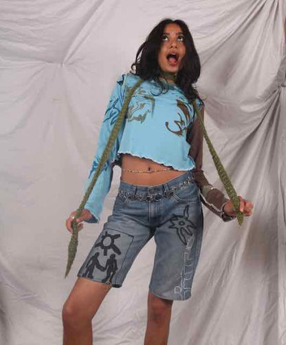 Upcycled Levi's Denim Shorts (W27)