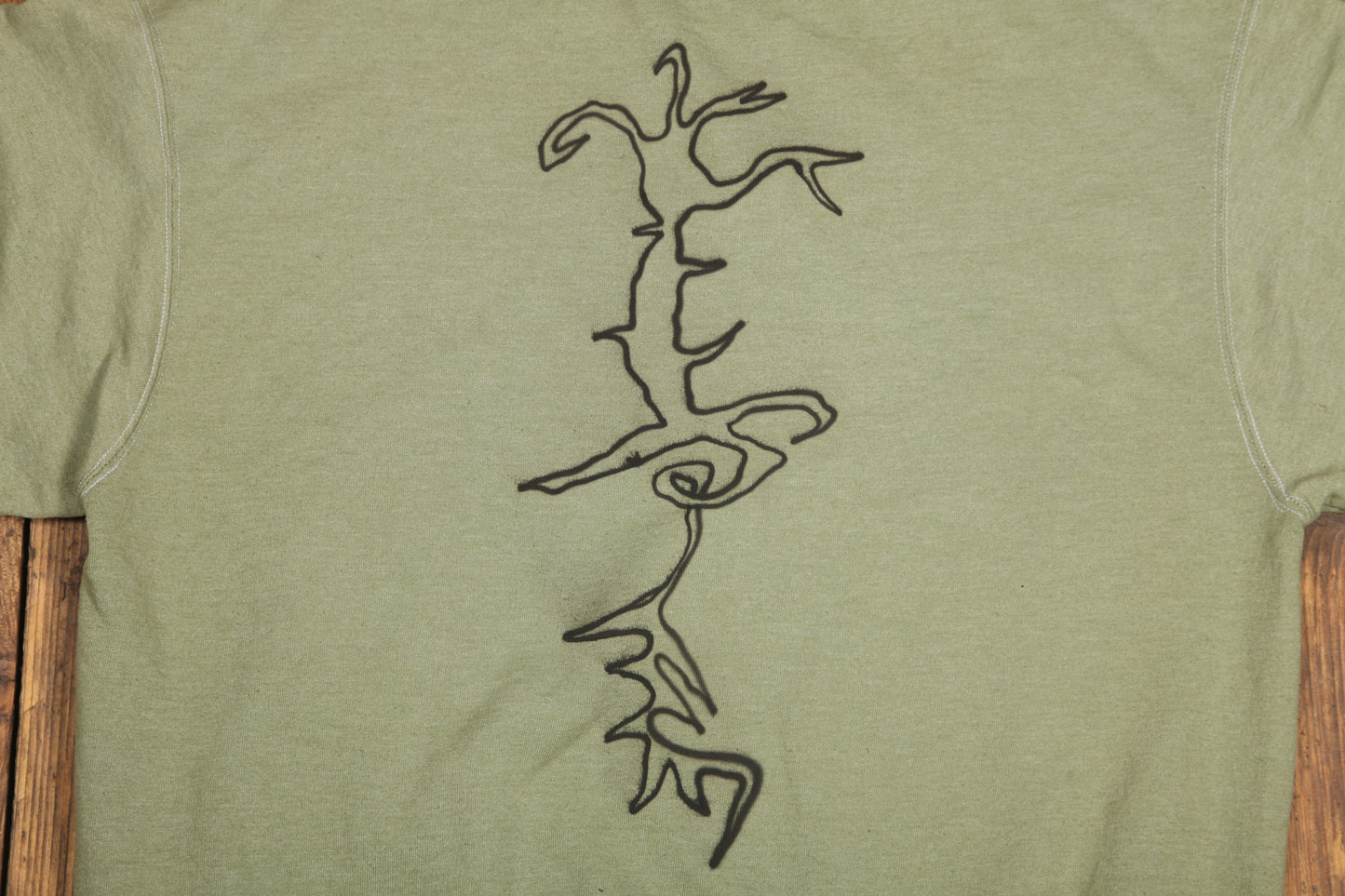 Vintage Upcycled Screenprint Jumper (L)