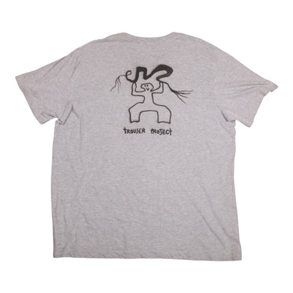 Upcycled Illustrated Screenprint T-shirt (L)