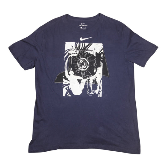 Upcycled Illustrated Screenprint T-shirt (M)