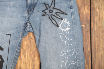 Upcycled Levi's Denim Shorts (W27)