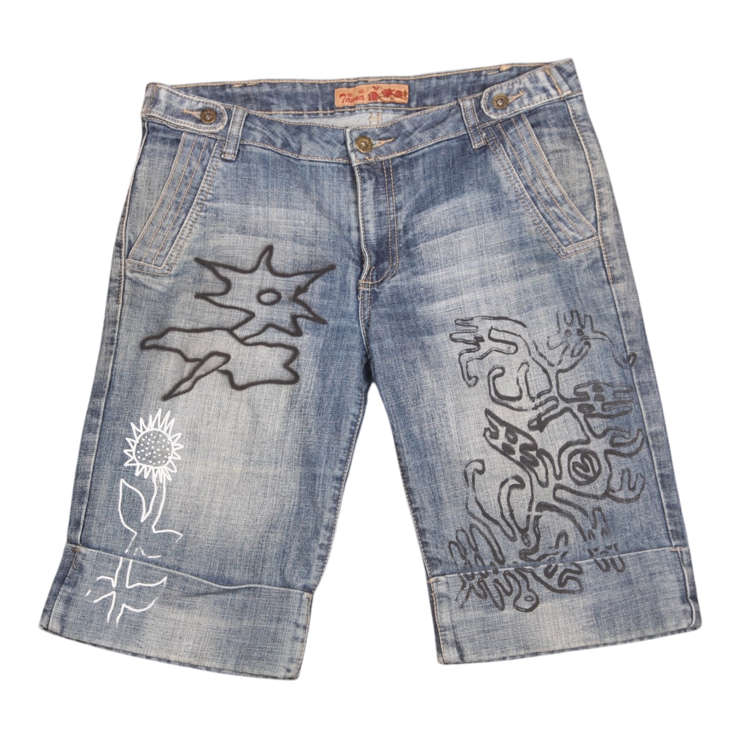 Upcycled Denim Shorts (W34)