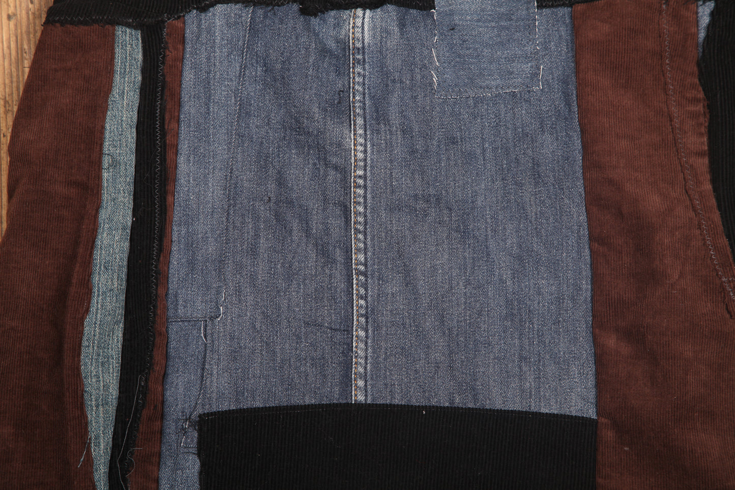 Patchwork Corduroy midi skirt (UK12)