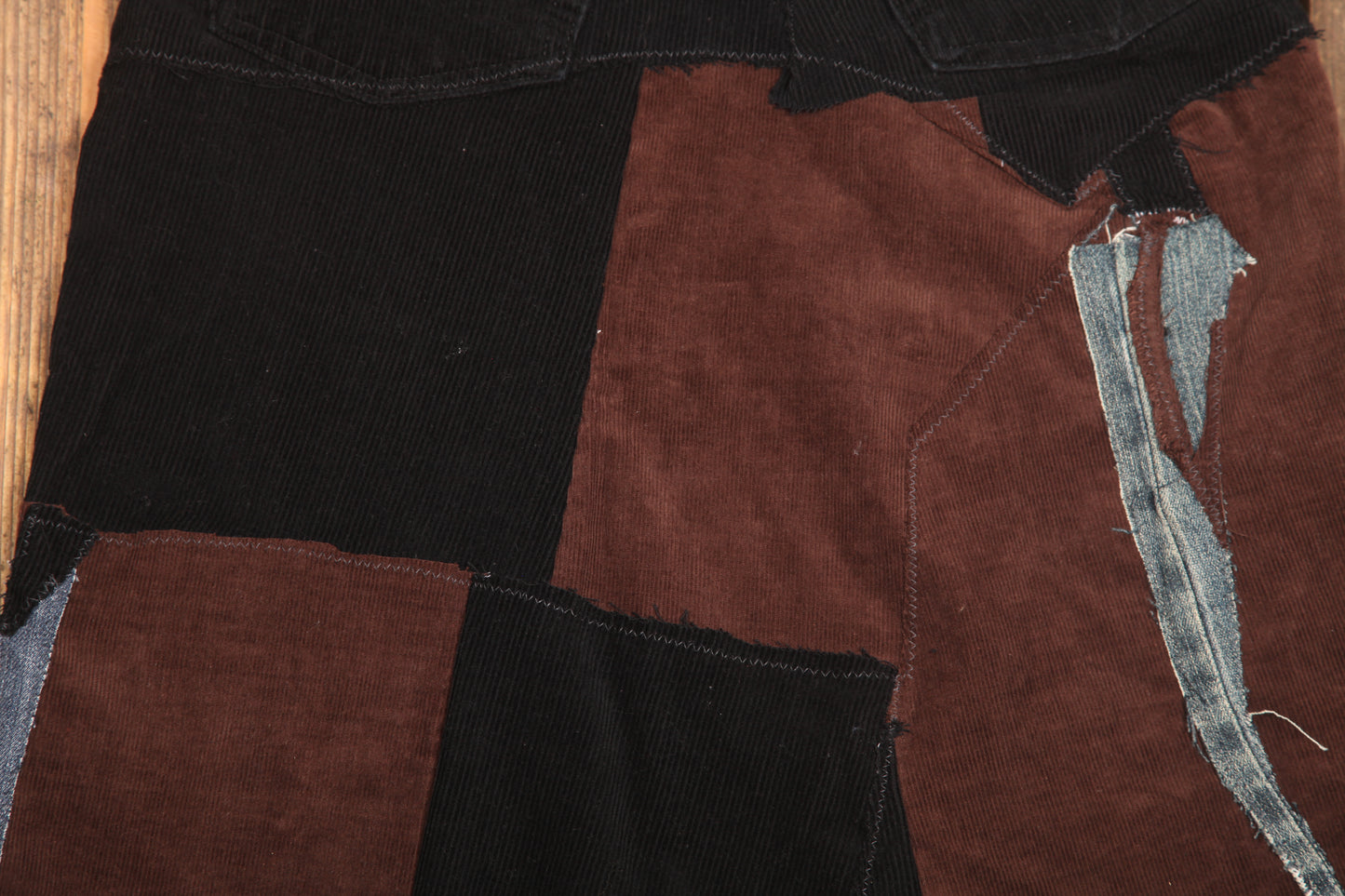 Patchwork Corduroy midi skirt (UK12)