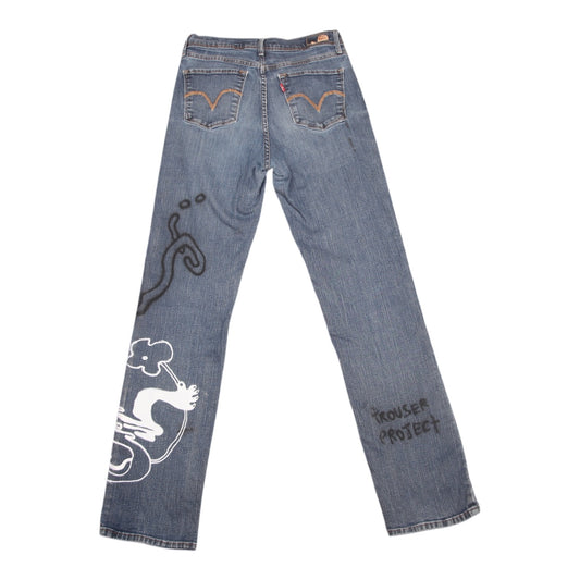 Upcycled Screenprint Jeans (W30)